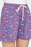 Rosaline Joy Sticks Knit Cotton Shorts (Pack of 2) - Purple Pink — thumbnail 11